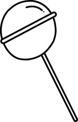 Hand drawn doodle lollipop candy icon