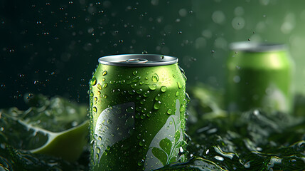 Aluminum cans containing carbonated water, energy drinks or beer