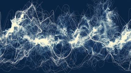 Abstract Energy: Dynamic Light Streaks in Blue Tones