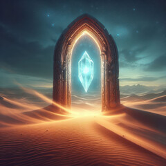 A diamond portal in the desert