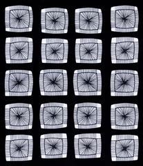  Drawing of squares and lines in black ink on blackbackground © vali_111