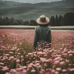 추억, memories, 꽃배경, 꽃밭배경, 배경, flower background, 여자아이, girl, flower field