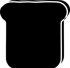 Toast bread slices silhouette icon