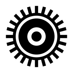 Black Transmission cog wheels and machine gearings icon