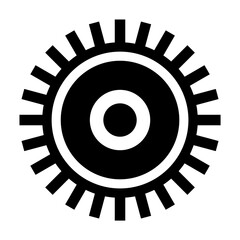 Black Transmission cog wheels and machine gearings icon