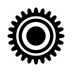Black Transmission cog wheels and machine gearings icon