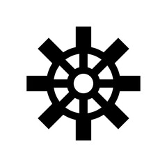 Black Transmission cog wheels and machine gearings icon