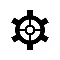 Black Transmission cog wheels and machine gearings icon