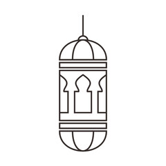 Islamic Icon Lines Lantern Vector Design