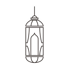 Islamic Icon Lines Lantern Vector Design