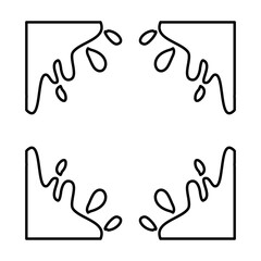 Outline Water Drop Frame Border 