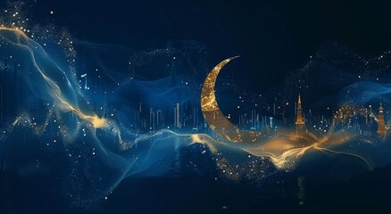 abstract ramadan background with stars