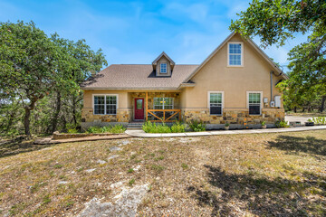 the front view of a home