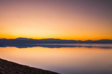 sunset in the mountains