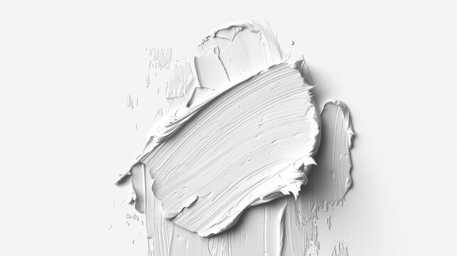 Gray paint stroke isolated on white background for design projects and art concepts
