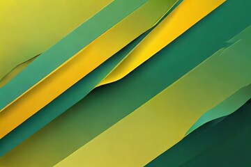 Generative AI. Minimal Background in Green and Yellow
