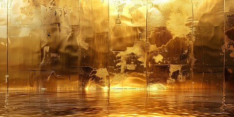 Shiny gold backdrop perfect for creating abstract metallicthemed designs and graphics. Concept Shiny Gold Backdrop, Abstract Designs, Metallic Theme, Graphics Creation