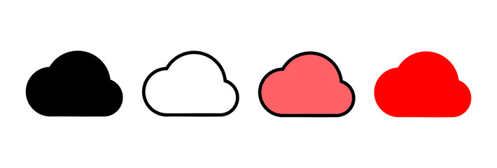 Cloud icon vector illustration. cloud sign and symbol