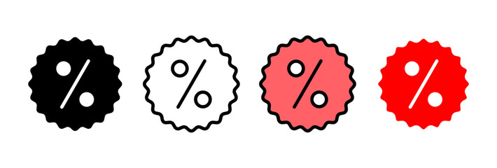 Discount icon vector illustration. Discount tag sign and symbol