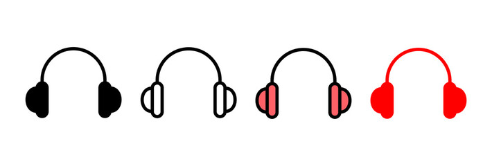 Headphone icon vector illustration. Headphone sign and symbol