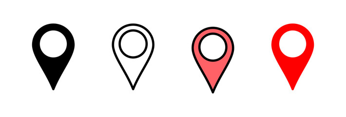 Pin icon vector illustration. Location sign and symbol. destination icon. map pin