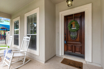 the front door of a home