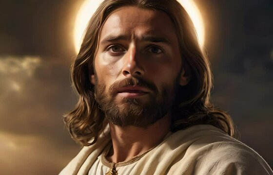 Serene Savior: Portrait of Jesus Christ in Tranquility
