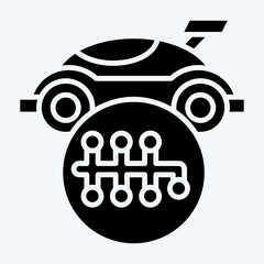 Icon Gearshift. related to Racing symbol. glyph style. simple design editable. simple illustration