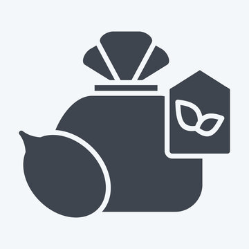 recommend clip art: Icon Seed Bag. related to Agriculture symbol. glyph style. simple design editable. simple illustration