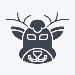 Icon Deer. related to Animal symbol. glyph style. simple design editable. simple illustration