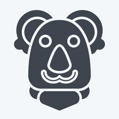 Icon Koala. related to Animal symbol. glyph style. simple design editable. simple illustration