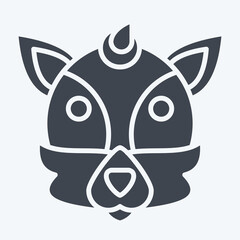 Icon Fox. related to Animal symbol. glyph style. simple design editable. simple illustration