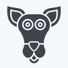 Icon Kangaroo. related to Animal symbol. glyph style. simple design editable. simple illustration