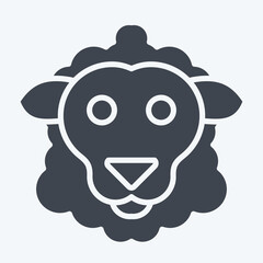Icon Sheep. related to Animal symbol. glyph style. simple design editable. simple illustration