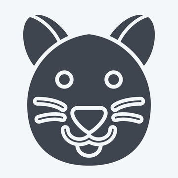 recommend clip art: Icon Cat. related to Animal symbol. glyph style. simple design editable. simple illustration