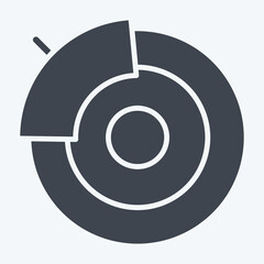 Icon Brake Lining. related to Spare Parts symbol. glyph style. simple design editable. simple illustration