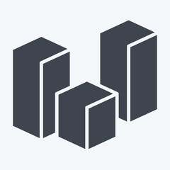 Icon 3D Visualication. related to 3D Visualization symbol. glyph style. simple design editable. simple illustration