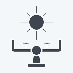 Icon Seesaw. related to Amusement Park symbol. glyph style. simple design editable. simple illustration