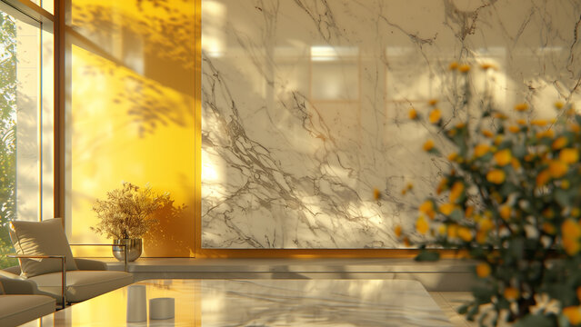 Golden Serenity: Minotti Sofa in a Modern Scandinavian Living Room