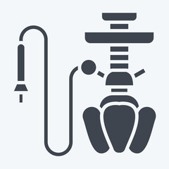 Obraz premium Icon Hookah. related to Saudi Arabia symbol. glyph style. simple design editable. simple illustration