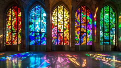 Renaissance Radiance: Stained Glass Window in a Historic Building