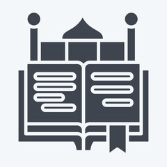 Obraz premium Icon Koran. related to Saudi Arabia symbol. glyph style. simple design editable. simple illustration