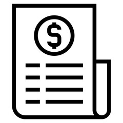 Invoice bill document vector icon