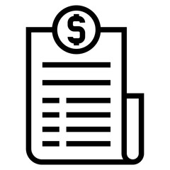 Invoice bill document vector icon