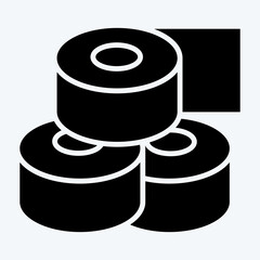Icon Toilet Paper. related to Bathroom symbol. glyph style. simple design editable. simple illustration
