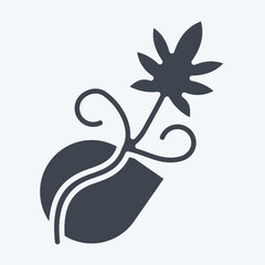 Icon Cannabis Seeds. related to Cannabis symbol. glyph style. simple design editable. simple illustration
