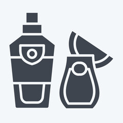 Icon Vodka. related to Russia symbol. glyph style. simple design editable. simple illustration
