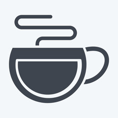 Icon Americano. related to Coffee symbol. glyph style. simple design editable. simple illustration