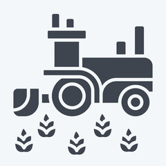 Obraz premium Icon Wheat. related to Russia symbol. glyph style. simple design editable. simple illustration