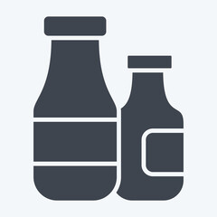 Icon Milk Syrup. related to Coffee symbol. glyph style. simple design editable. simple illustration
